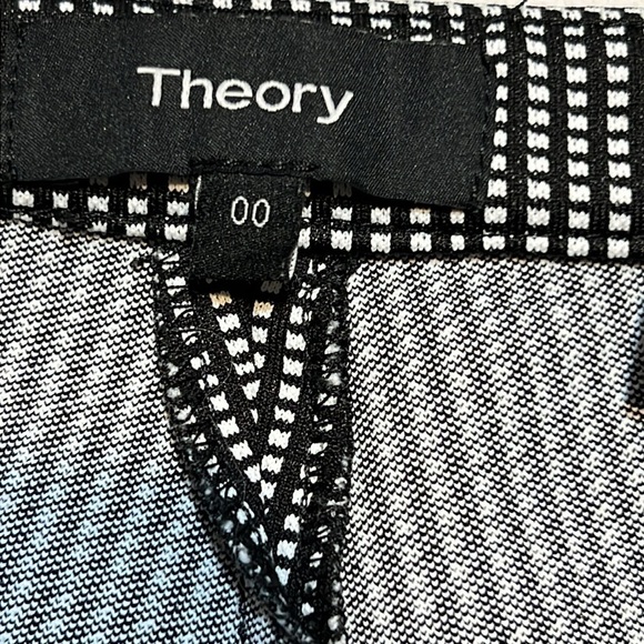 Theory Womens Black Cream Houndstooth Classy Fit Skinny Pants Size 00 - Picture 8 of 15